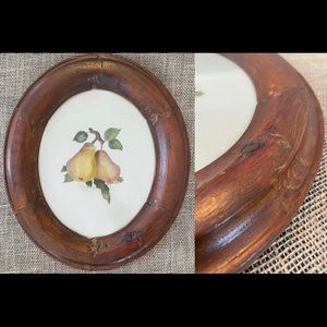 Vintage Wall Art: Lemon with Wooden Frame 🍋